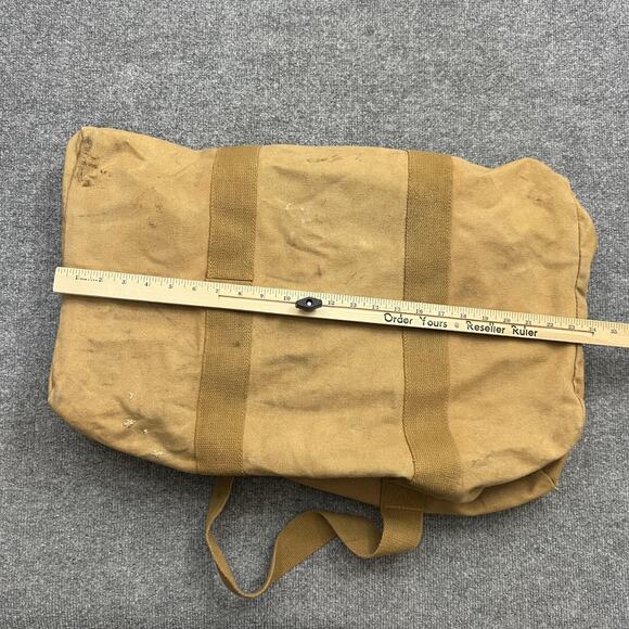 Rothco Canvas Duffel Bag Army Style Tan Heavy Duty 24x15 Large Carry All Tote - Picture 6 of 11